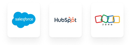 CRM integrations (Salesforce, HubSpot, Zoho)