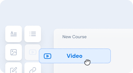 Drag-and-drop course builder for ease of use