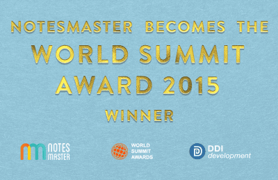 Notesmaster becomes the World Summit Award 2015 winner