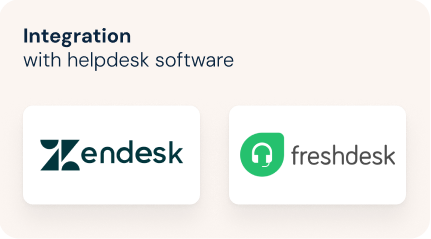 Integration with helpdesk software