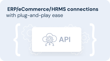 ERP/eCommerce/HRMS connections with plug-and-play ease
