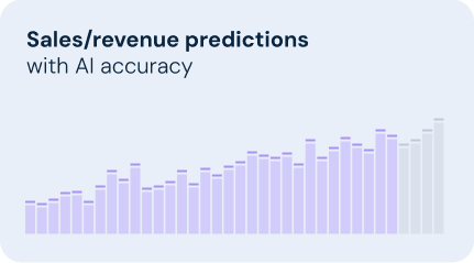 Sales/revenue predictions with AI accuracy
