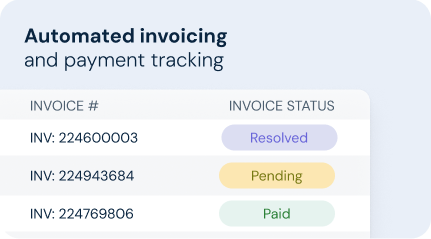 Automated invoicing and payment tracking