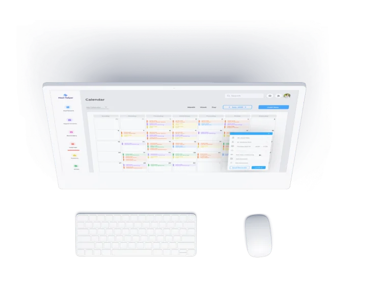 Appointment scheduling platform on a tablet