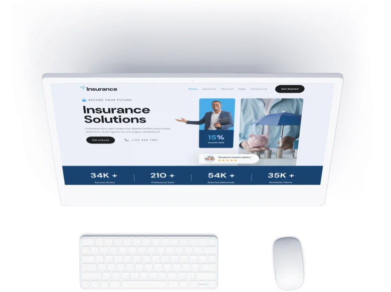 Insurance technology platform on a tablet