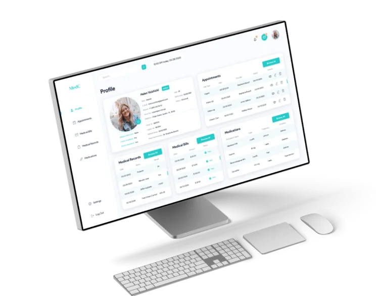 EHR system on a tablet