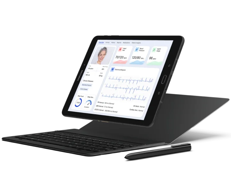 Remote patient monitoring on a tablet