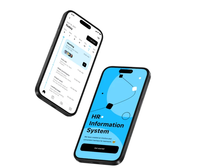 Mobile HR and recruiting app on a phone